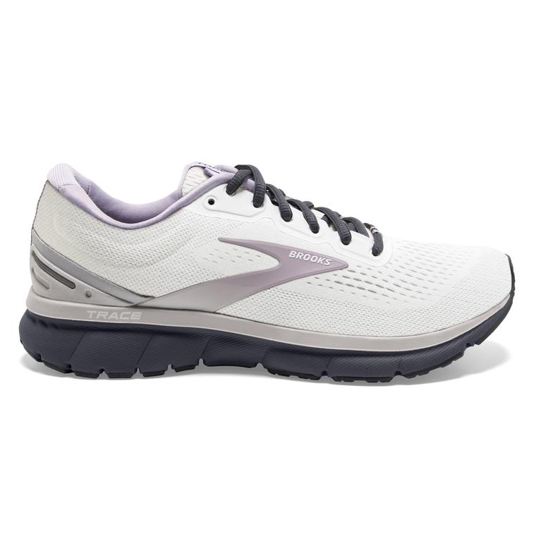 Brooks Trace Adaptive Women's Road Running Shoes - White/Grey/Ombre Blue (72065-PELF)